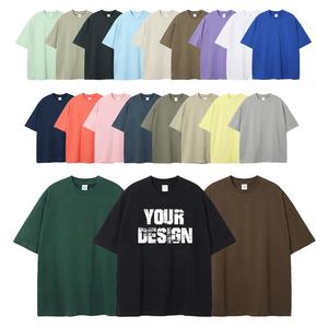 Haute qualité 100% coton hommes T-Shirt en gros pas cher Logo personnalisé impression surdimensionnée 230 grammes conception en gros - Product Image 1