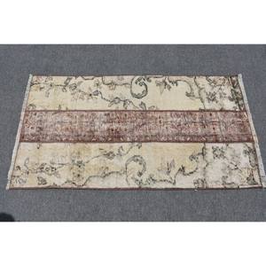 Clásico Beige marrón 2,2x3,9 pies hecho a mano Piel de lana alfombra turca Rectangular diseño de retazos para sala de estar dormitorio pasillo látex - Product Image 3