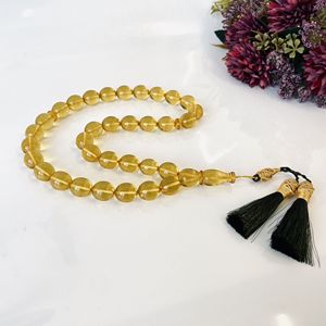Tasbih de Ámbar Báltico Natural, Cuentas de Oliva Amarillas, Regalo de Ramadán - Product Image 3