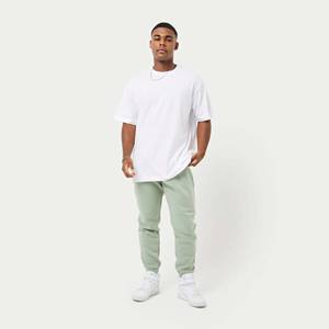 <b>Men's</b> Classic <b>White</b> Oversized T-<b>Shirt</b> - 100% Cotton, Medium Weight, Ribbed Neck, <b>Short</b> <b>Sleeves</b> - Product Image 3