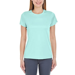 Venta caliente transpirable logotipo personalizado impreso mujeres camisetas bajo MOQ camisetas de manga corta para mujeres - Product Image 1