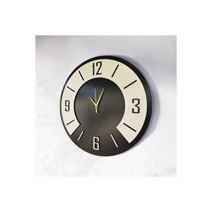 50cm <b>Silent</b> Wooden <b>Wall</b> <b>Clock</b> Black and White Color Plain Number Gift - Product Image 3