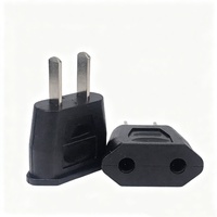 Adaptateur de voyage portable UE-USA, convertisseur de prise murale à borne en cuivre nickelé pour voyages d'affaires, vente en gros