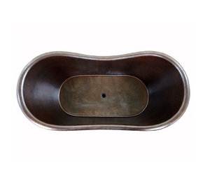 Baignoire en cuivre au design frais personnalisée baignoire abordable baignoire en cuivre de conception faite à la main directement à double paroi usine - Product Image 2