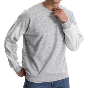 Sweat-shirts à col rond en molleton de haute qualité en gros, sweat-shirts en coton surdimensionnés pour hommes, logo personnalisé, sweat-shirts à col rond unis - Product Image 5