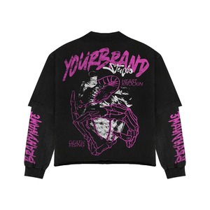 เสื้อยืดแขนสองชั้นขายส่ง คุณภาพสูง เสื้อผู้ชายแฟชั่น น้ำหนักมาก รับสั่งทำ - Product Image 5