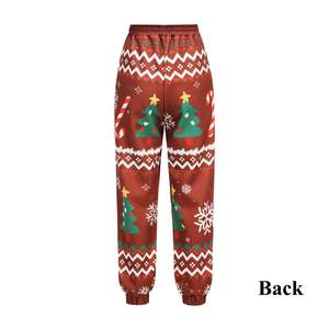 À la mode 2025 pantalons de survêtement de noël pour les femmes Look Premium cordon pantalons de survêtement de noël doux Polyester chaud Style élégant - Product Image 3
