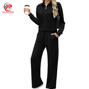 Chándal de dos piezas para mujer con sudadera de manga larga con cremallera, pantalones largos, conjuntos de chándal para correr - Product Image 3