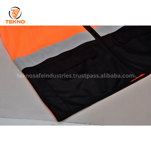 Vestes de sécurité pour hommes 2025 poches vêtements de travail d'hiver personnaliser haute visibilité gilet industriel réfléchissant fluorescent service OEM - Product Image 3