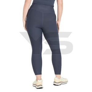 Femmes de haute qualité Logo personnalisé XL taille moyenne motif solide ensemble de sport gymnastique active Compression Yoga et course pantalons d'entraînement - Product Image 3