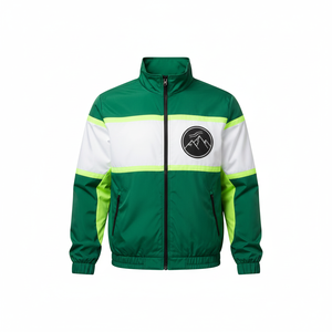 Chaqueta Bomber Larga Personalizada, Gruesa, Impermeable, Ecológica, con Cuello Alto, Capucha, Mangas Murciélago y Decoraciones Aplicadas - Product Image 1