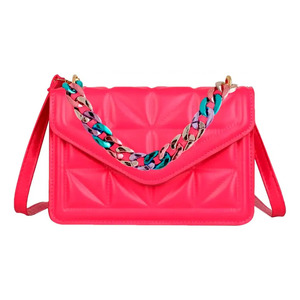 Sac à main bandoulière tendance pour femme avec chaîne - Couleurs assorties - Product Image 1