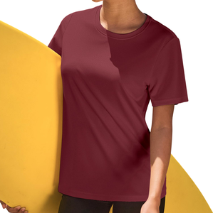 Producto de secado rápido, ropa deportiva y transpirable, tacto ultrasuave, la mejor camiseta de gimnasio de entrenamiento de tela de poliéster para mujer - Product Image 4