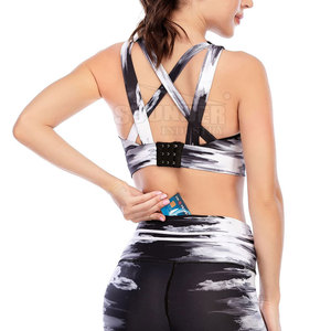 Vente directe d'usine! Ensemble de yoga pour femmes de marque privée à bas quantité minimale de commande short de qualité supérieure et soutien-gorge de sport - Product Image 6