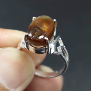 แหวนโมราเม็กซิกันสีเงินสเตอร์ลิง925อัญมณีเจียระไนแบบเรียบอัญมณีสำหรับงานแต่งงานและงานเลี้ยง - Product Image 3