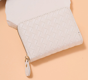 Handmade Genuine Leather Zipper <b>Wallet</b> Geometric Pattern Short Unisex Daily Use Brown - Product Image 4