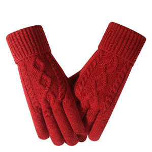 Winter Women's <b>Touchscreen</b> <b>Gloves</b>-Outdoor Daily Use Acrylic/Cotton Knitted <b>Gloves</b> with WRIST Length - Product Image 3