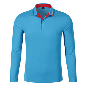Vente chaude Golf Polos Respirant Ajusté À Manches Longues Pique Polo pour Hommes Polo Tee Shirt 2025 - Product Image 4