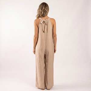 Combinaison fluide style palazzo avec liens à nouer et poches, taille unique (tailles 38-46) - Product Image 3