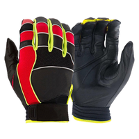 Gants de frappe légers en cuir pour softball et baseball, perforés, respirants, avec fermeture auto-agrippante, ambidextres, pour l'entraînement