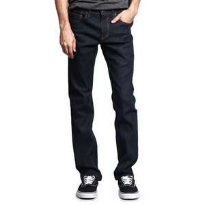 Jeans de Mezclilla Cruda sin Lavado de Corte Recto DL980 para Hombre, Color Índigo Negro Azulado, Transpirables, Ligeros, Casuales, para Verano e Invierno, 100% - Product Image 5