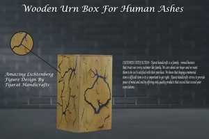 Urna de cremación artesanal de madera de mango y epoxi, diseño de figuras de Lichtenberg, urnas de cremación para cenizas humanas y Mascotas - Product Image 5