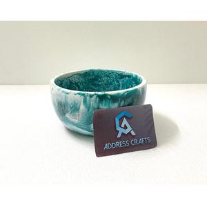 Tazón Mini de Resina Hecho a Mano Más Popular, Tazón para Servir Ecológico, Tazón de Frutas de Resina con Remolino de Mármol Blanco, Platos para Servir Cubiertos - Product Image 4