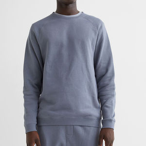 Básicos de algodón personalizado en blanco traje de jogging al por mayor hombres pulóver sudadera y pantalones de chándal conjunto hombres unisex sudaderas con capucha conjunto - Product Image 6