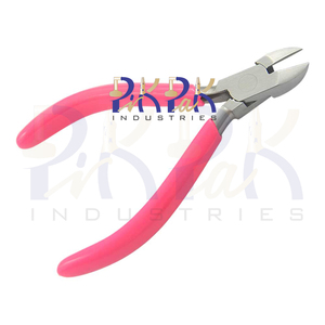 Coupeur latéral de mâchoires lisses de 130mm pour la fabrication de bijoux outil de coupe de fil de joint de recouvrement Double ressort à lames poignées en PVC pour le sertissage de circlip - Product Image 4