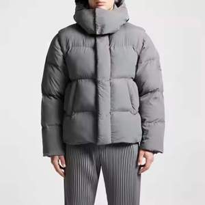 OEM personnalisé surdimensionné léger extérieur hommes toile fermeture éclair imperméable coupe-vent hiver mode veste commandes en gros - Product Image 3