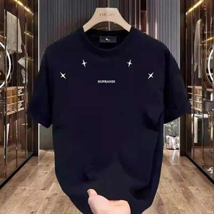 Personnalisé Hip Hop Hommes T-shirts Conception Lâche Décontracté Respirant Jersey Tissu 100% Coton À Manches Courtes Tee - Product Image 2