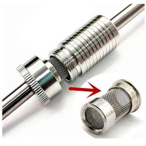 Implantes de tubo de succión dental Colector de huesos con filtro Aspirador quirúrgico Tubo de succión Herramientas quirúrgicas dentales, acero inoxidable alemán - Product Image 4