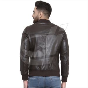 Chaqueta negra de cuero genuino para hombre, chaqueta de motorista ajustada, de talla personalizada, Original - Product Image 6