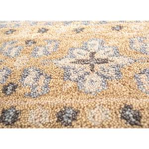 Tapis en laine noué à la main Erbe Gold 9x12 rectangulaire, motif médaillon abstrait, idéal pour couloir, entrée, chambre, fait main - Product Image 3