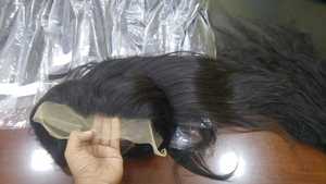 Extensions de cheveux humains Remy indiens droits à double cuticule attachée à la main Paquets de cheveux nettoyés de l'exportateur - Product Image 2