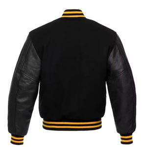 Vestes universitaires personnalisées avec logo 2025_2026, manches en cuir, broderie, lettres de baseball, veste universitaire d'hiver pour hommes - Product Image 6