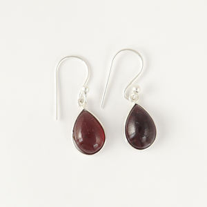 Natural <b>Red</b> Garnet 925 Sterling Silver <b>Drop</b> <b>Earrings</b> For Women Gemstone Fine Jewelry Wholesale & Custom Gift - Product Image 1