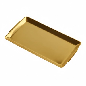 Bandeja de Servir Ovalada de Metal Martillado Dorado de Alta Calidad con Asas, Plato Decorativo de Aluminio para el Hogar, la Cocina y Eventos - Product Image 6