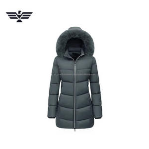 Veste matelassée respirante pour femme, capuche en cuir, épaisse, chaude pour l'automne, rembourrage en polyester, coque en nylon, couleur personnalisée - Product Image 1
