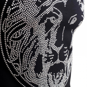 เสื้อยืดผ้าฝ้าย100% ทรงหลวมพิมพ์ลายพลอยเทียมสำหรับผู้ชายและผู้หญิงดีไซน์ตัวหนังสือล่าสุดสำหรับใส่โลโก้ได้ตามต้องการ - Product Image 2