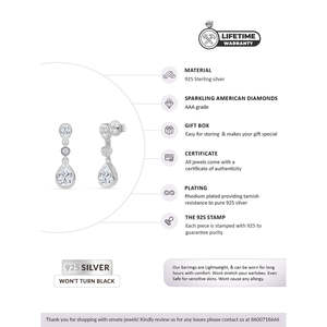 Pendientes de gota con aspecto de diamante deslumbrante con moda elegante - Product Image 4