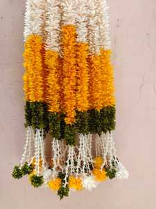 Guirnalda de flores de jazmín y tuberosa, decoración de Mandap de boda india, telón de fondo de aspecto Natural, cadena Pooja DEL SUR DE LA India - Product Image 6