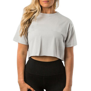 Camisetas Cortas Transpirables para Mujer, Venta Directa de Fábrica en Pakistán, Diseño Moderno, Camisetas Cortas Holgadas para Mujer - Product Image 1