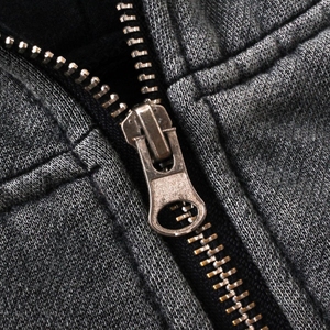 Nouveau design, sweat-shirt vintage délavé 100% French Terry, streetwear, fermeture éclair intégrale, sweat-shirt délavé à l'acide - Product Image 6