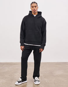 Conjunto de sudadera y pantalones de chándal acampanados de gran tamaño con cintura elástica de algodón 100% de alta calidad - Product Image 1