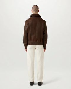 Chaqueta de cuero genuino de piel de vaca pura de alta calidad para hombre con logotipo personalizado OEM al por mayor disponible con capucha al mejor precio fabricado en Pakistán - Product Image 4