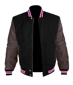 Chaquetas Varsity para Mujer de la Mejor Calidad, Precio Económico al por Mayor, Logotipo Bordado, Mangas de Cuero - Product Image 3