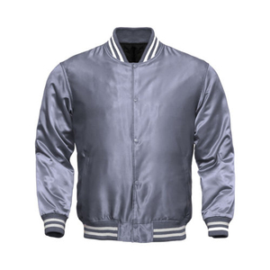 Veste de baseball universitaire pour homme, design personnalisable, col montant, logo frontal, polyester/coton, coupe-vent, vêtement décontracté - Product Image 1