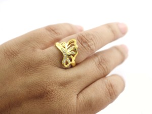 Anillo de diamante de mariposa, anillo de Plata de Ley 925 para mujer, anillo de piedras preciosas hecho a mano, regalo - Product Image 3
