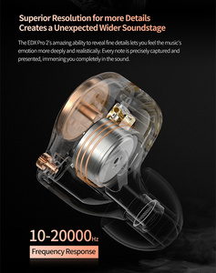 Auriculares Originales KZ EDX <span class=keywords><strong>Pro</strong></span> <span class=keywords><strong>2</strong></span> Intraurales con Cable, Audífonos HIFI para Gaming con Driver Dinámico Súper Lineal y Diseño de Cable Desmontable - Product Image 4